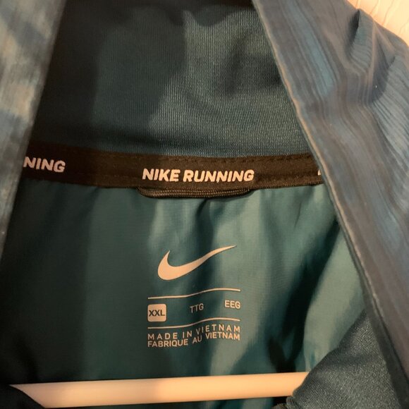 Nike Women's Essential Puffer Panel Running Jacket Size XXL 2XL Quilted Blue - Picture 6 of 9